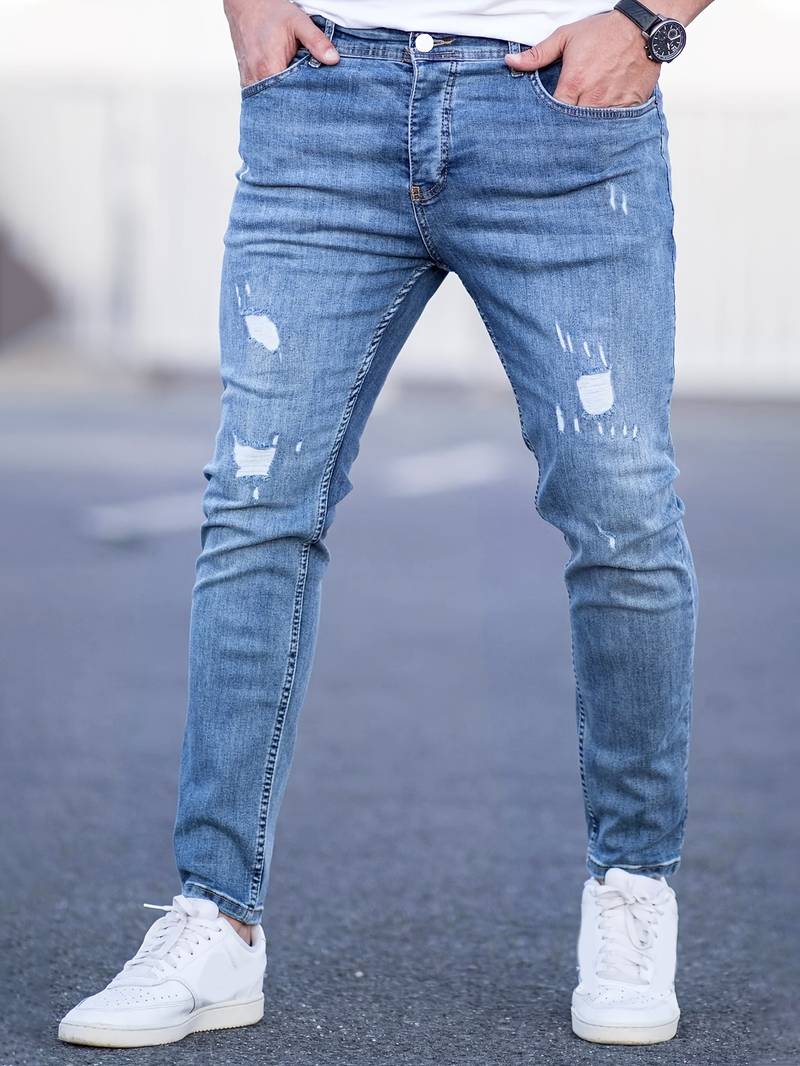 Hylke - Slim Fit Gescheurde Jeans