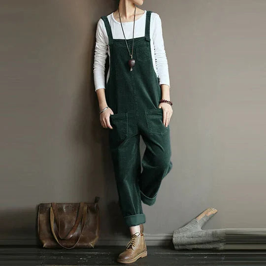 Ottilie - Casual Corduroy Overalls Jumpsuit