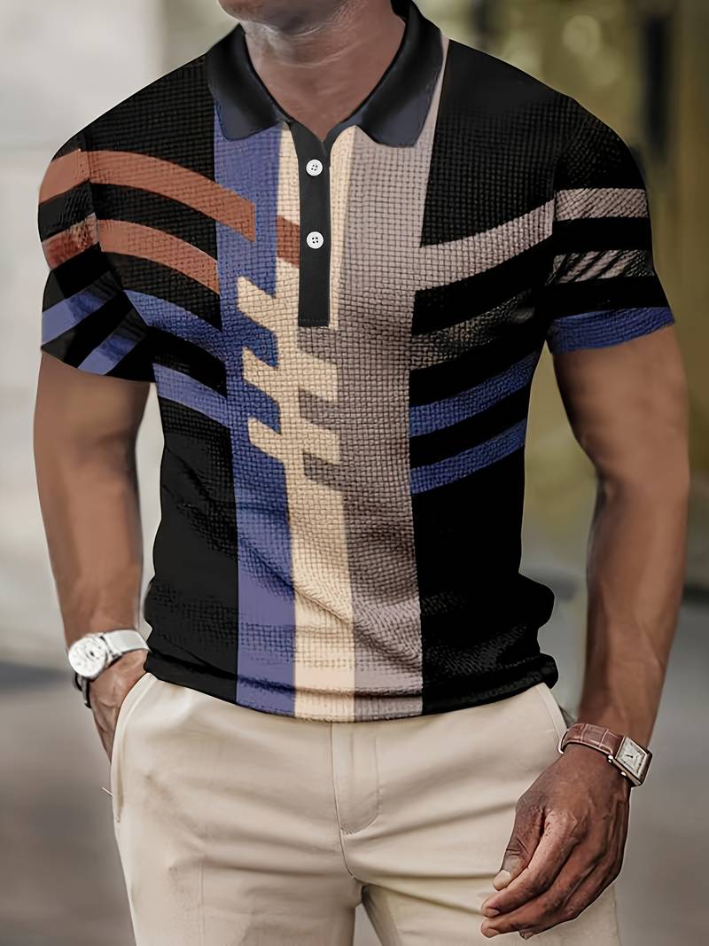 Adriaan - Poloshirt met Geometrisch Patroon