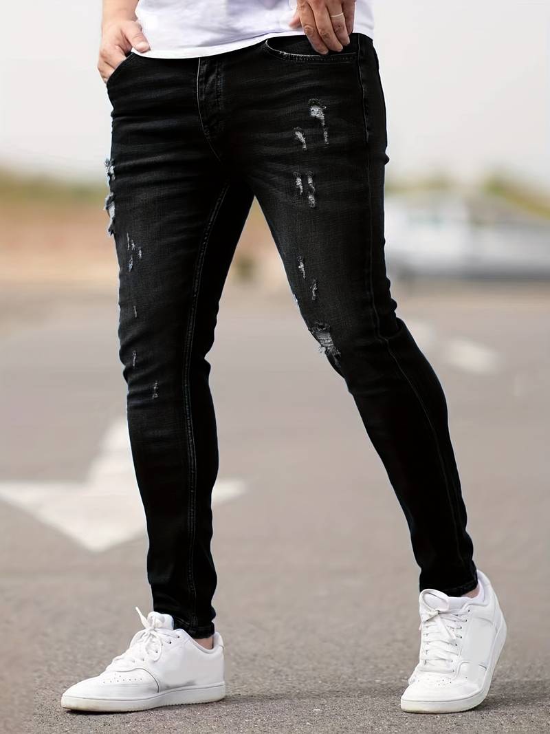 Hylke - Slim Fit Gescheurde Jeans