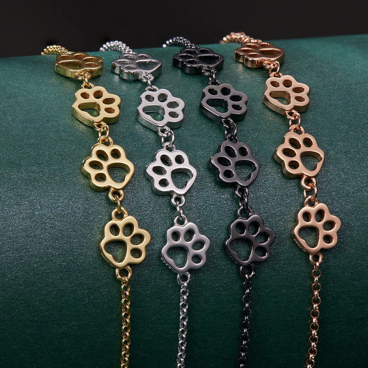Sterling Zilveren Hondenpoot Afdruk Armband – Verstelbare Armband