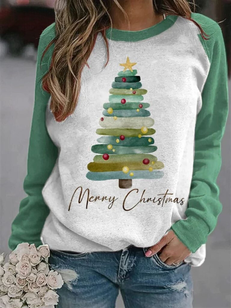 Madelon - Kerstboom Grafische Hoodie