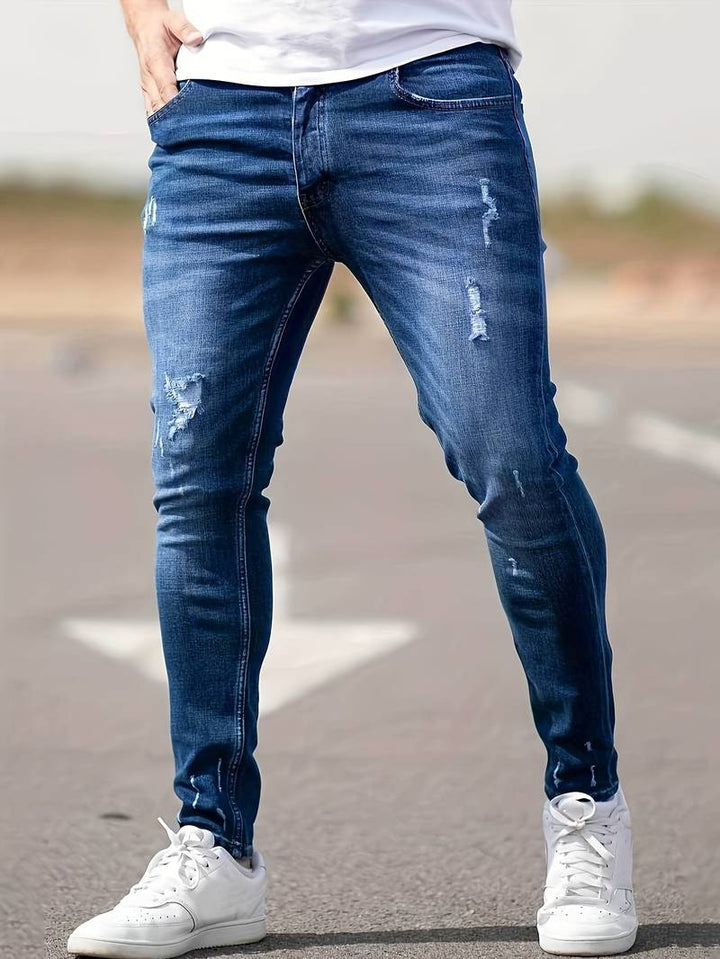 Hylke - Slim Fit Gescheurde Jeans