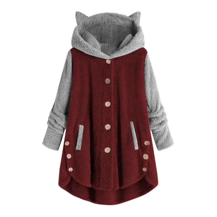 Tilly - Button-Up Hoodie met Oren