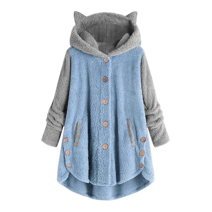 Tilly - Button-Up Hoodie met Oren