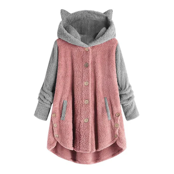 Tilly - Button-Up Hoodie met Oren