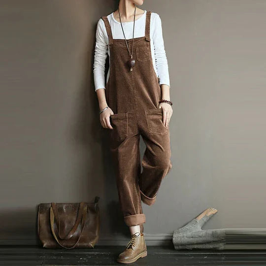 Ottilie - Casual Corduroy Overalls Jumpsuit