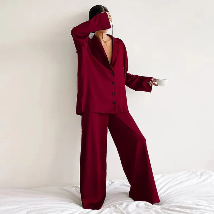 Marjolein - Zijden Button-Up Pyjama Set