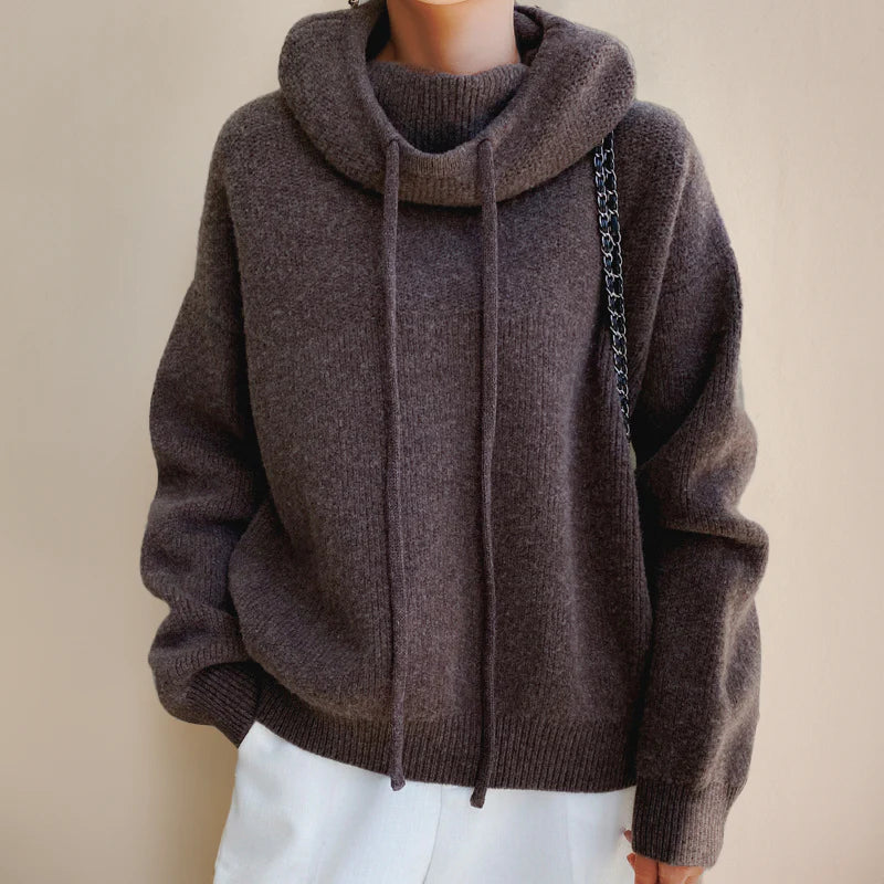 Frederika - Knusse Wool Blend Hoodie Sweater