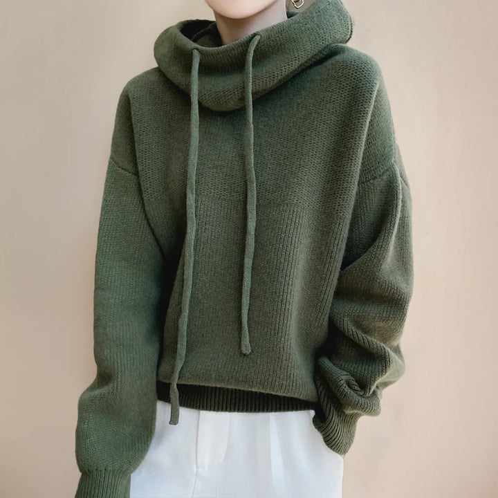 Frederika - Knusse Wool Blend Hoodie Sweater