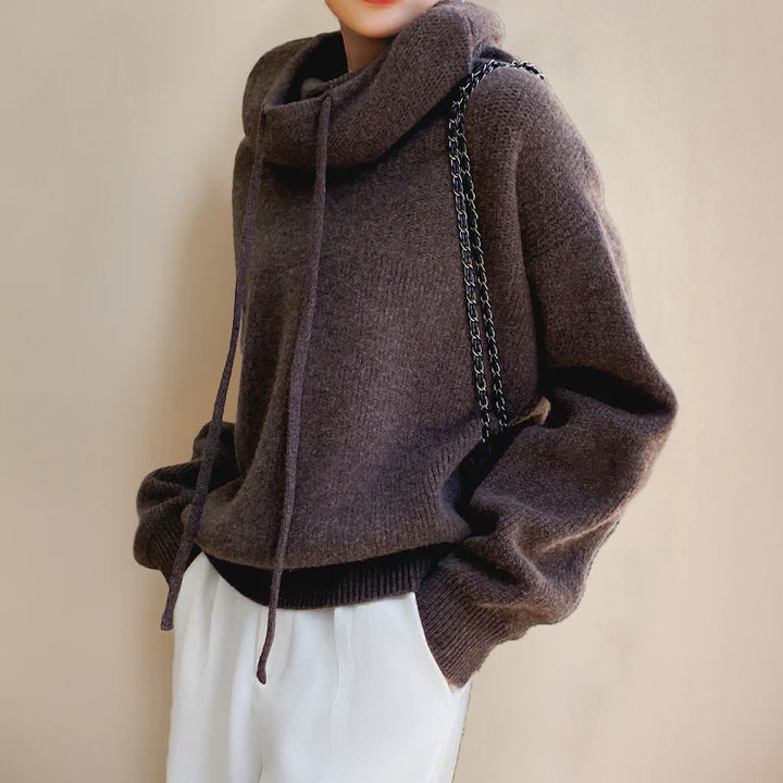 Frederika - Knusse Wool Blend Hoodie Sweater