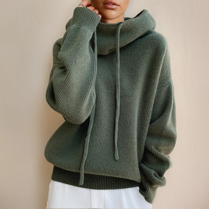 Frederika - Knusse Wool Blend Hoodie Sweater