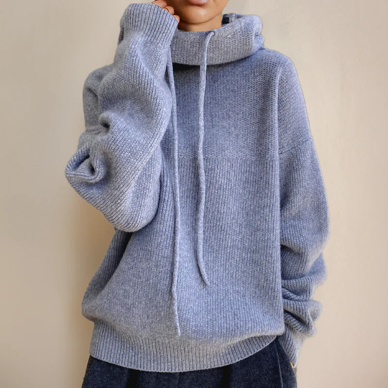 Frederika - Knusse Wool Blend Hoodie Sweater