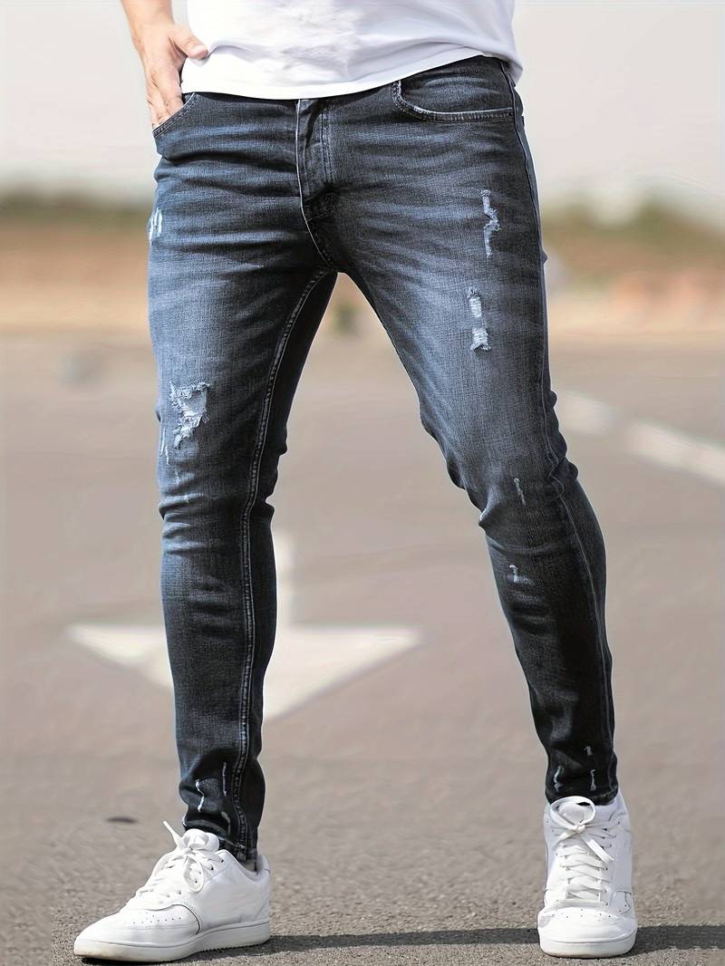 Hylke - Slim Fit Gescheurde Jeans