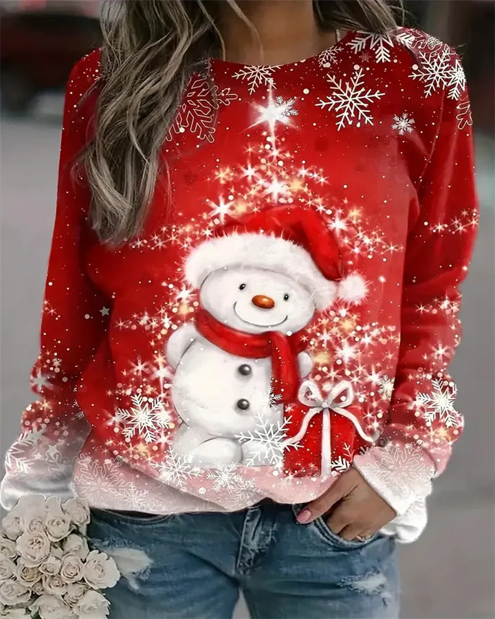 Isa - Sweater met Kerstprint